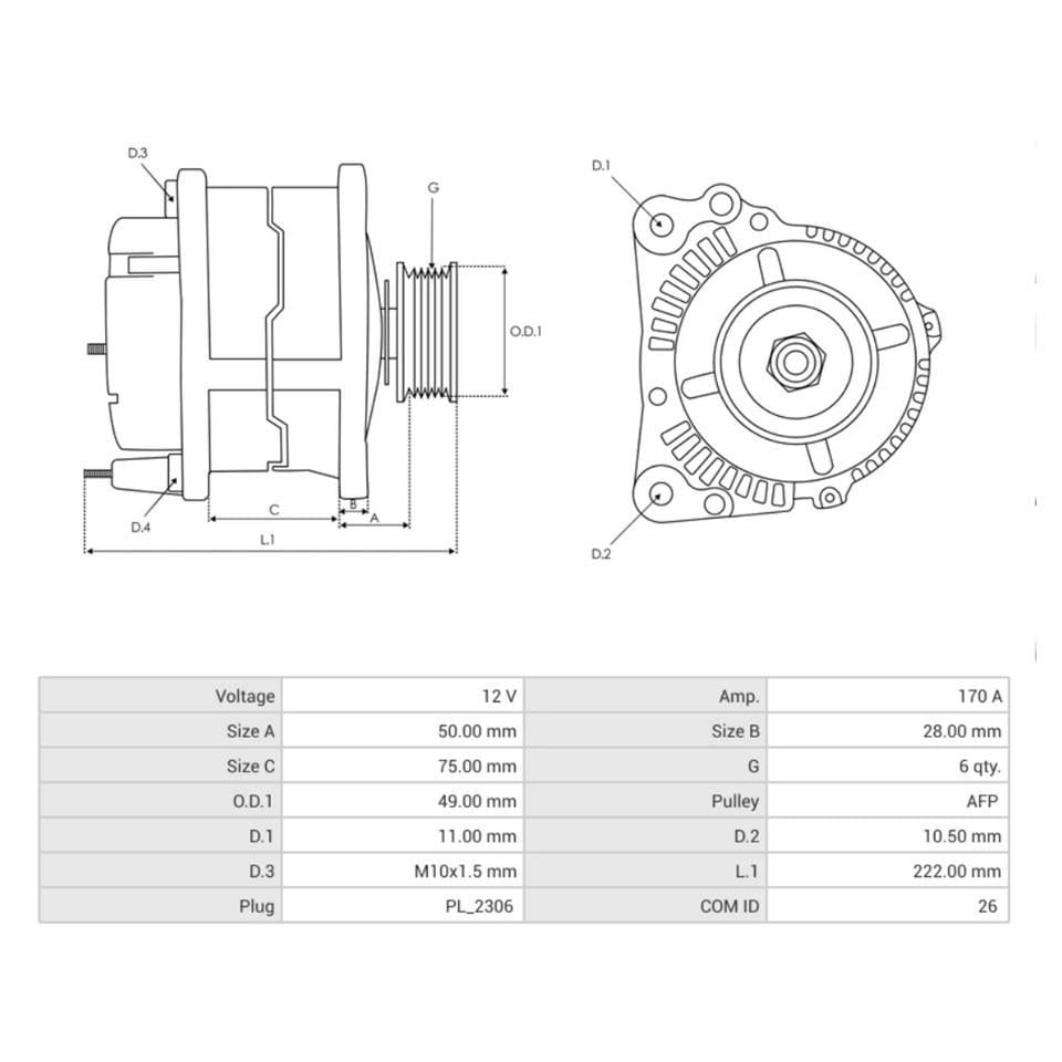 12V ALTERNATÖR DİNAMO DENSO TİPİ 170 A (LIN) BMW 1/3 SERİSİ