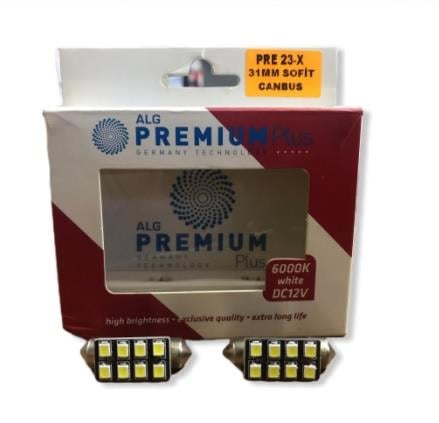 PREMIUM 12V SOFİT AMPUL 8 LEDLİ BEYAZ (31 MM) (2 AD)