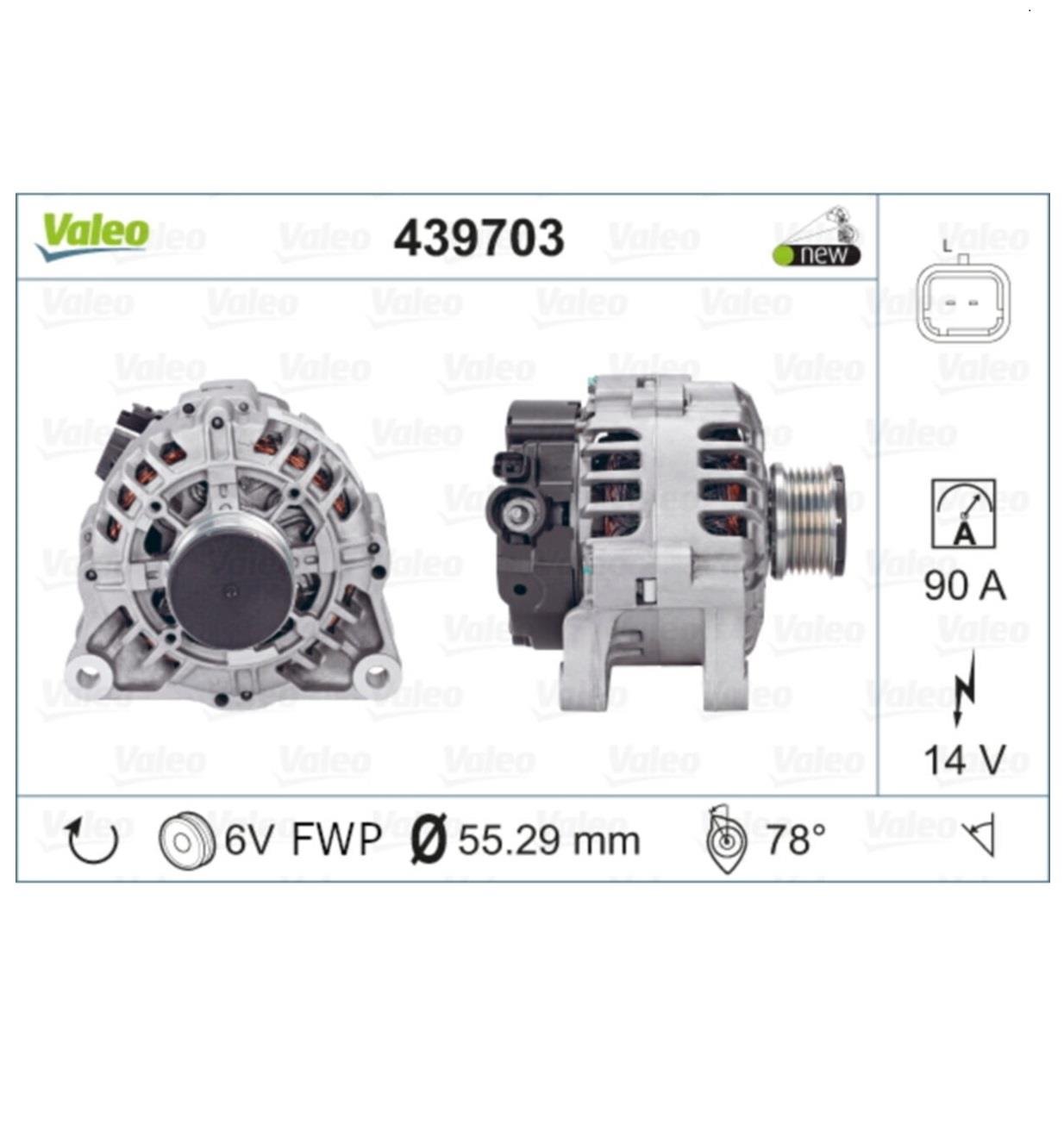 VALEO 12V ALTERNATÖR DİNAMO 90 A (L-DFM) (4 AYAK) CITROEN BERLINGO-FIAT FIORINO-PEUGEOT BIPPER