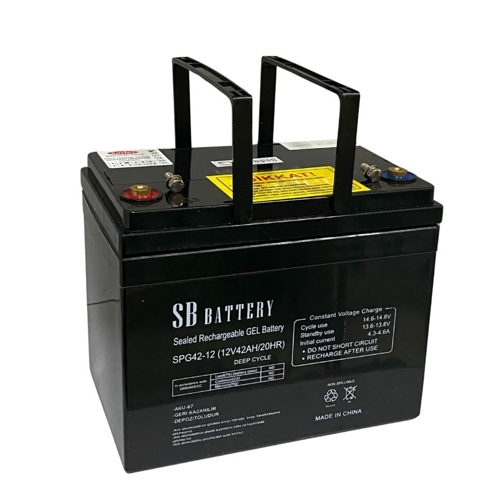 SB BATTERY 12V 42 AH ENGELLİ ARAÇ AKÜSÜ JEL (195*130*155) (11 KG) TSE'Lİ