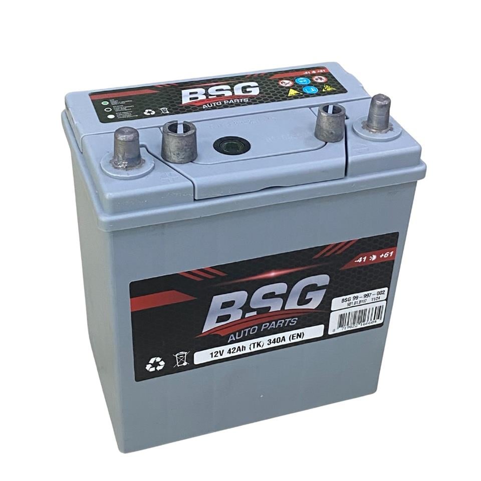 BSG 12V 42 AH AKÜ 340 A (EN) (196*134*222) (KALIN-İNCE KUTUP TERS)
