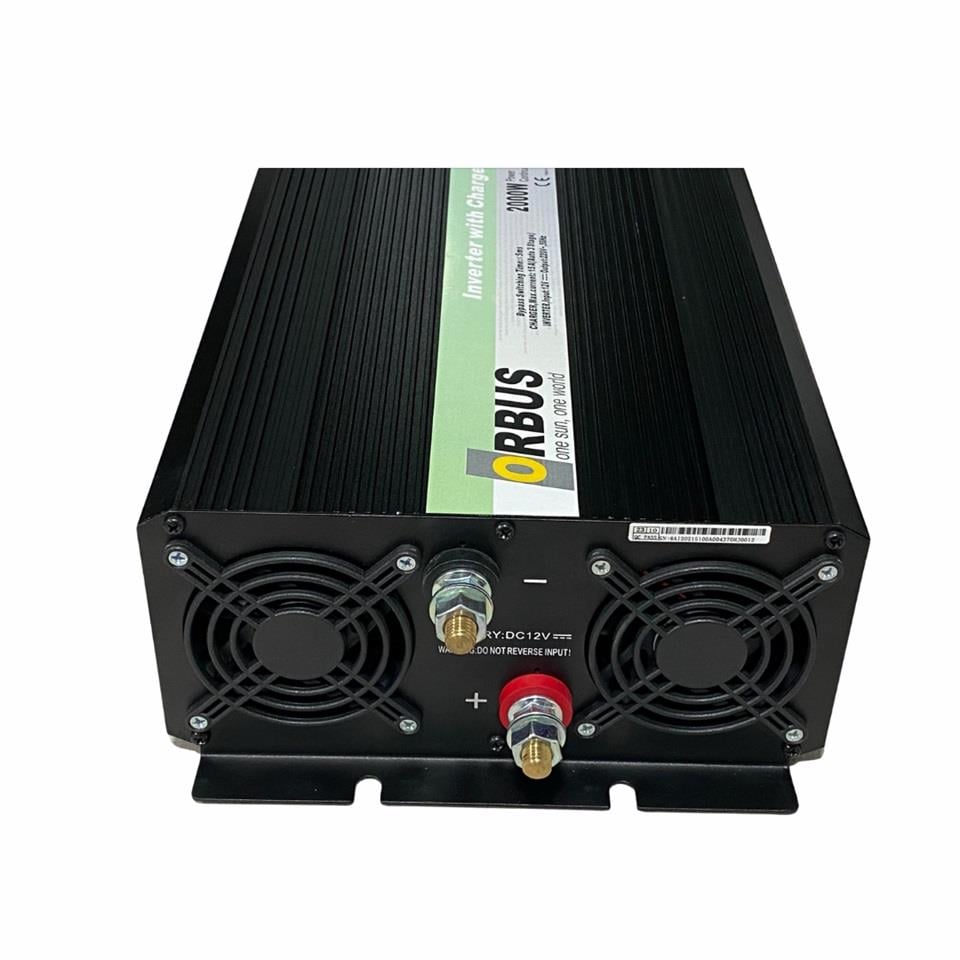 ORBUS 12V DC > 230V AC İNVERTER 2000W (MODİFİYE) (15 A ŞARJLI)