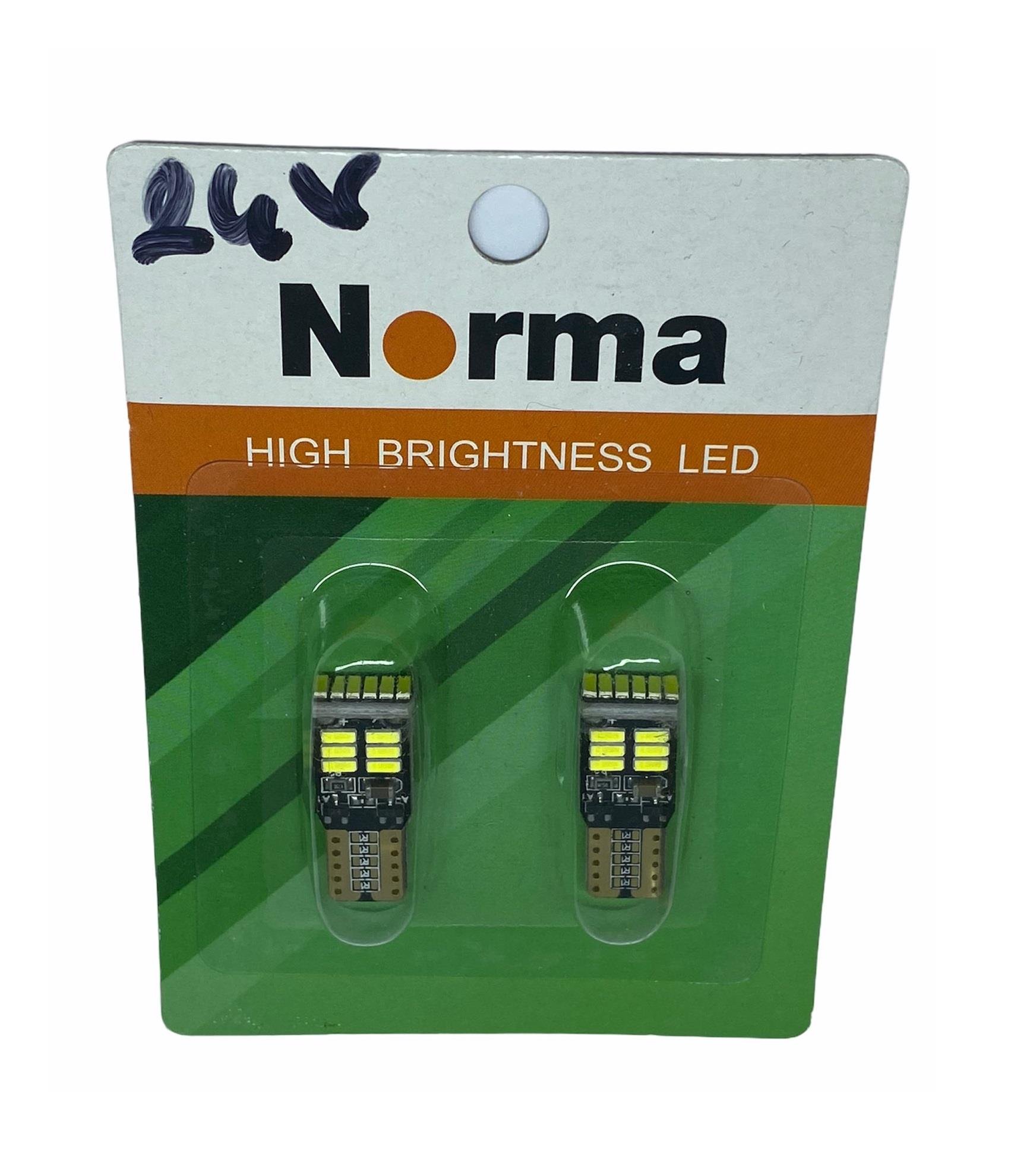 NORMA 12V-24V DİPSİZ AMPUL T10 (18 LEDLİ) BEYAZ CB (2 AD)