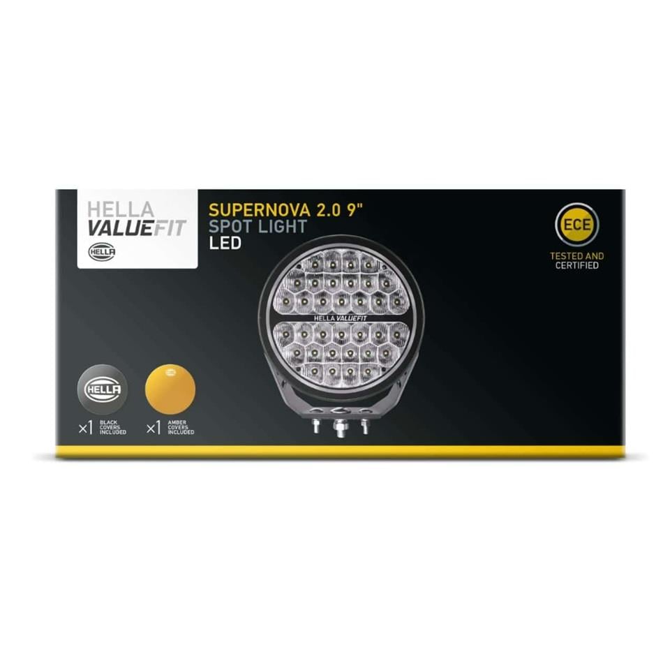HELLA 12V-24V LED LAMBA 170 W OFF-ROAD YUVARLAK SUPERNOVA 2.0 8400 LÜMEN 5700K (238*250*87 MM)