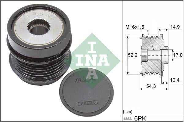 INA-LITENS ALTERNATÖR KASNAK RULMANLI 6-KANAL MERCEDES C SERİSİ/E SERİSİ/GLC SERİSİ