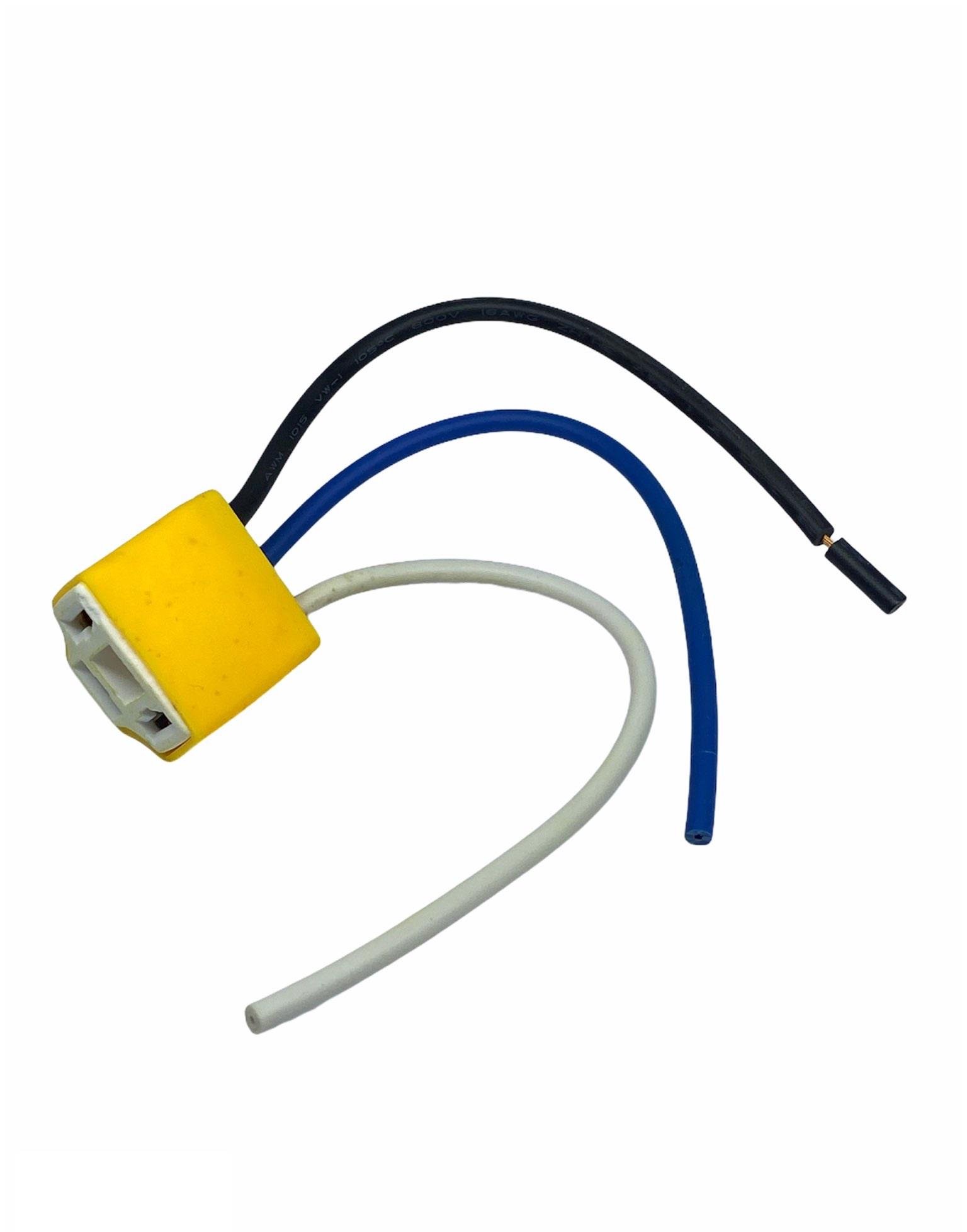 ATOM FAR FİŞİ (H4 AMPUL SOKETİ) (1.5 MM KABLOLU) (YANMAZ PORSELEN)