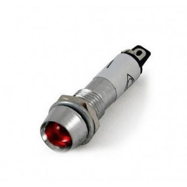24V GÖZ LAMBASI KIRMIZI (METAL) (AMPULLÜ) (8 MM)
