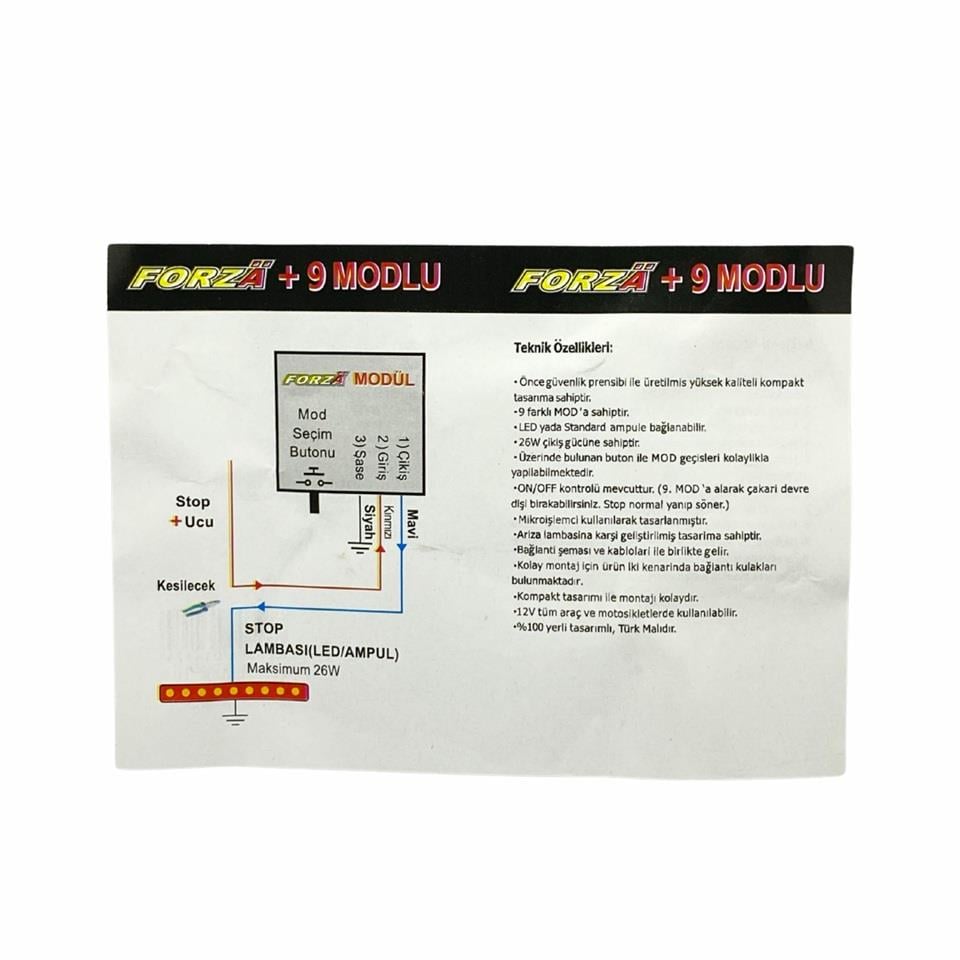 LED FREN ÇAKAR MODÜLÜ F1 (9 MODLU)