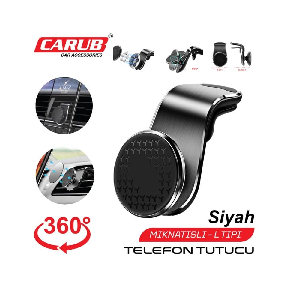 TELEFON TUTUCU IZGARAYA GEÇME (AYARLI) L TİPİ SİYAH