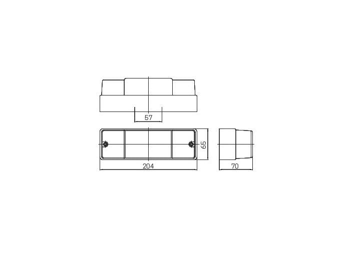 SIM STOP LAMBASI (SARI-KIRMIZI-BEYAZ) (204 X 65 MM) FORKLİFT