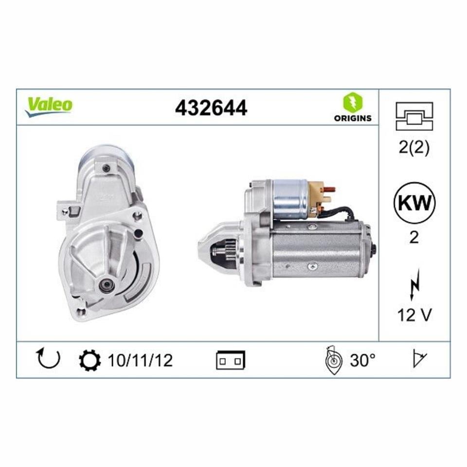 VALEO 12V MARŞ MOTORU 10/11/12 DİŞ 2.2 KW (D7R46) MERCEDES