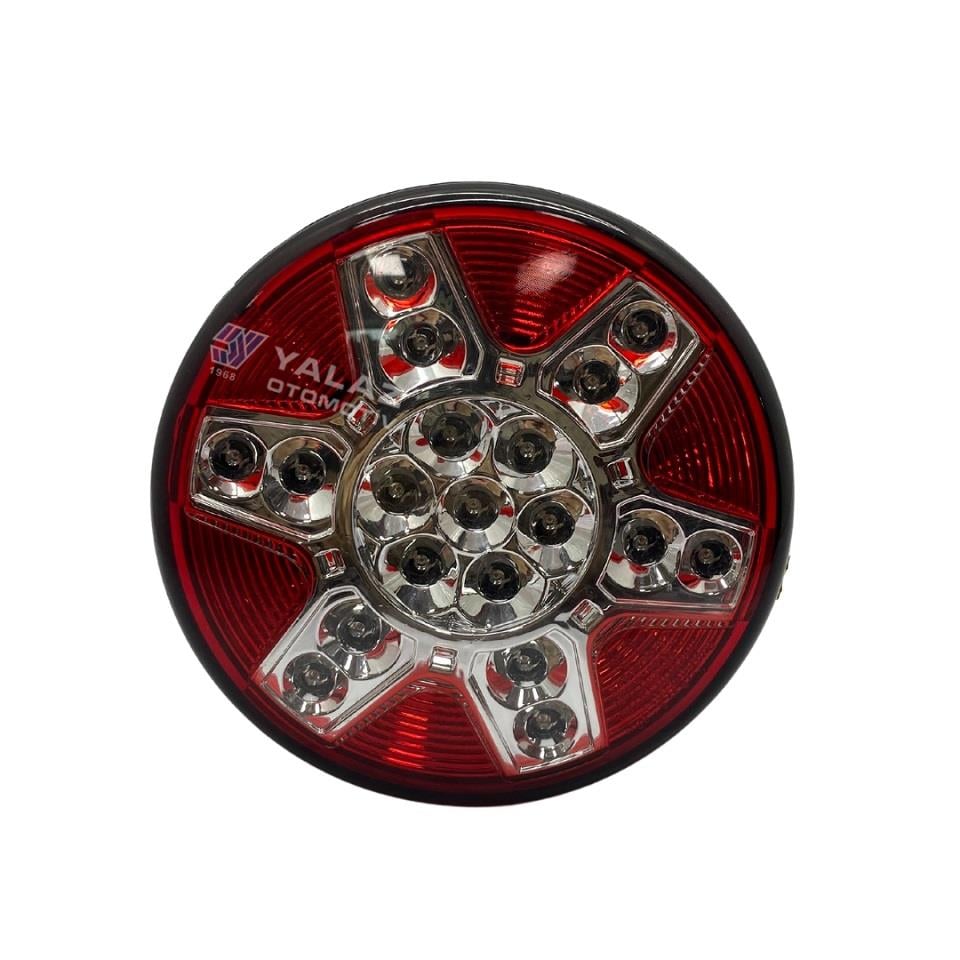 FARPLAS 24V STOP-PARK-SİNYAL LAMBASI LEDLİ (YUVARLAK) GÜLERYÜZ COBRA-MITSUBISHI-OTOKAR-TEMSA (122 MM