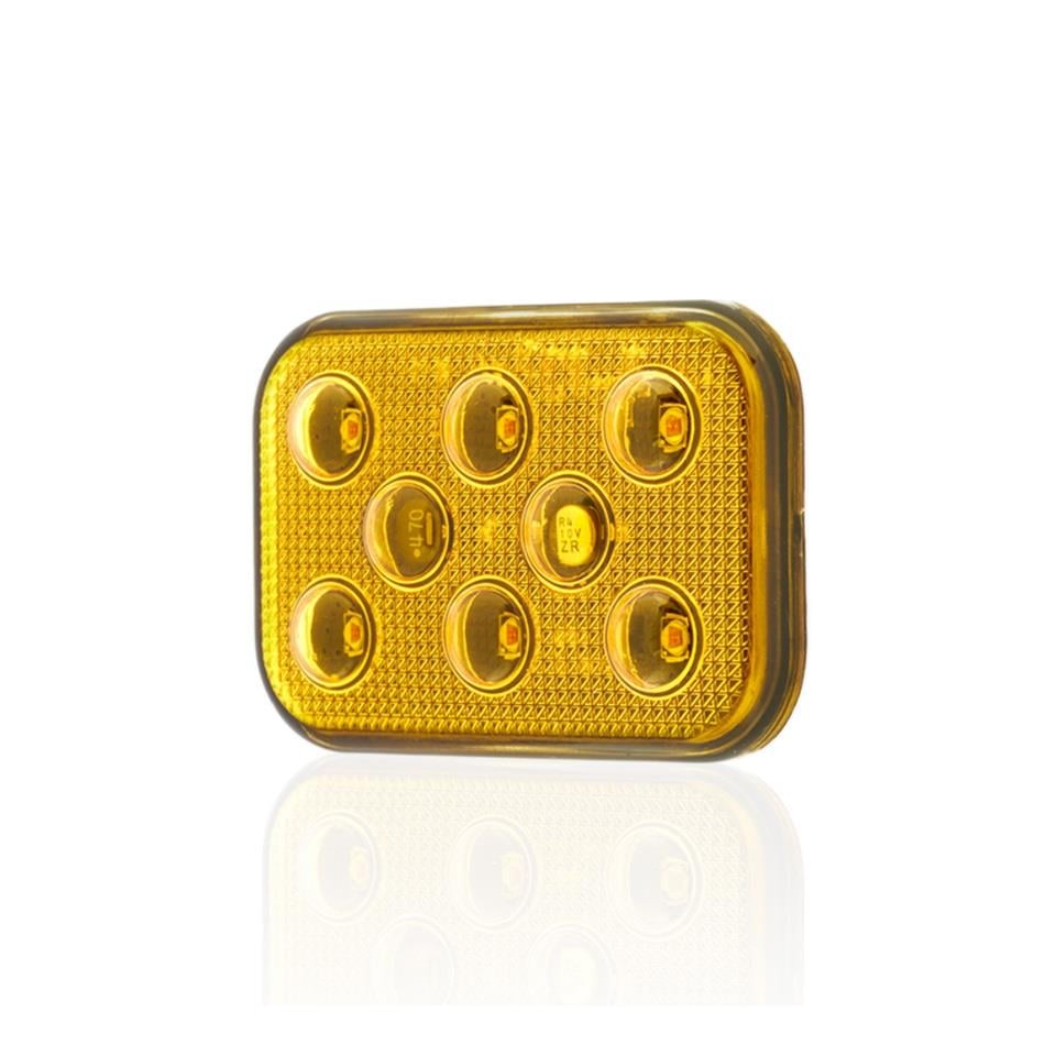 SANEL 12V YAN SİNYAL LAMBASI 6-LEDLİ YAPIŞKANLI 3M BANTLI SU GEÇİRMEZ SARI (60*40 MM)