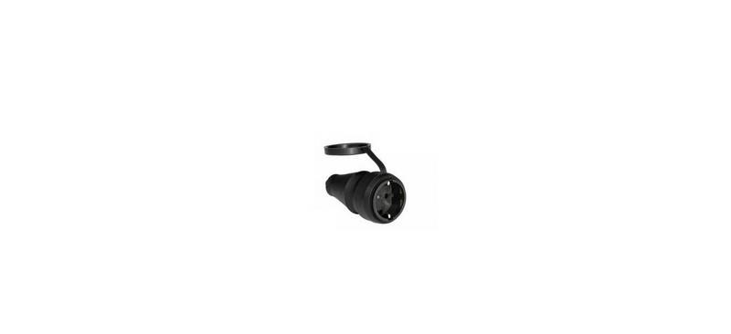 220V-240V DİŞİ FİŞ (PRİZ) (1X16) (KAUÇUK) (TOPRAKLI)