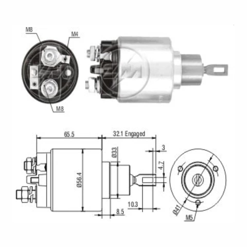 ZM 12V MARŞ OTOMATİĞİ BOSCH TİPİ KMM (KISA PİSTON)