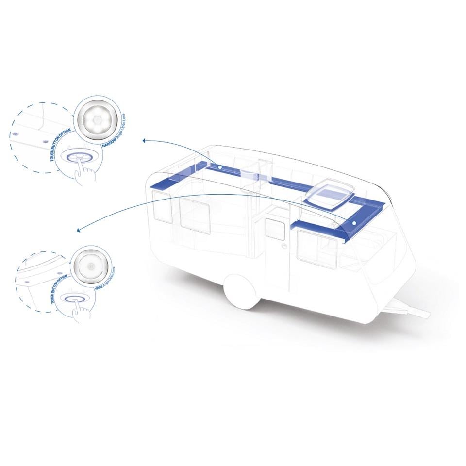 SANEL 12V-24V SPOT TAVAN LAMBA 6 LEDLİ 6500K BEYAZ (SU GEÇİRMEZ) (90 MM) (BUTONLU)