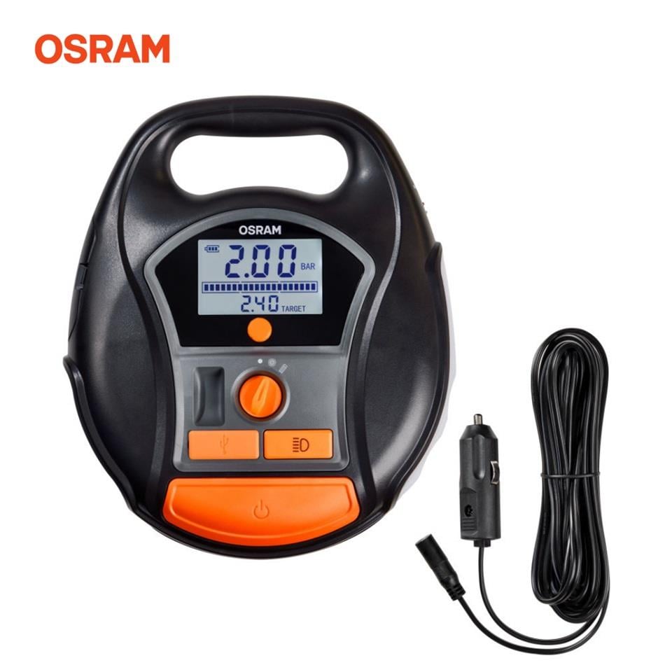 OSRAM LASTİK ŞİŞİRME HAVA KOMPESÖRÜ 180W (0-100 PSI / 0-6.9 BAR / 2 DK) (DİJİTAL) (ŞARJLI)