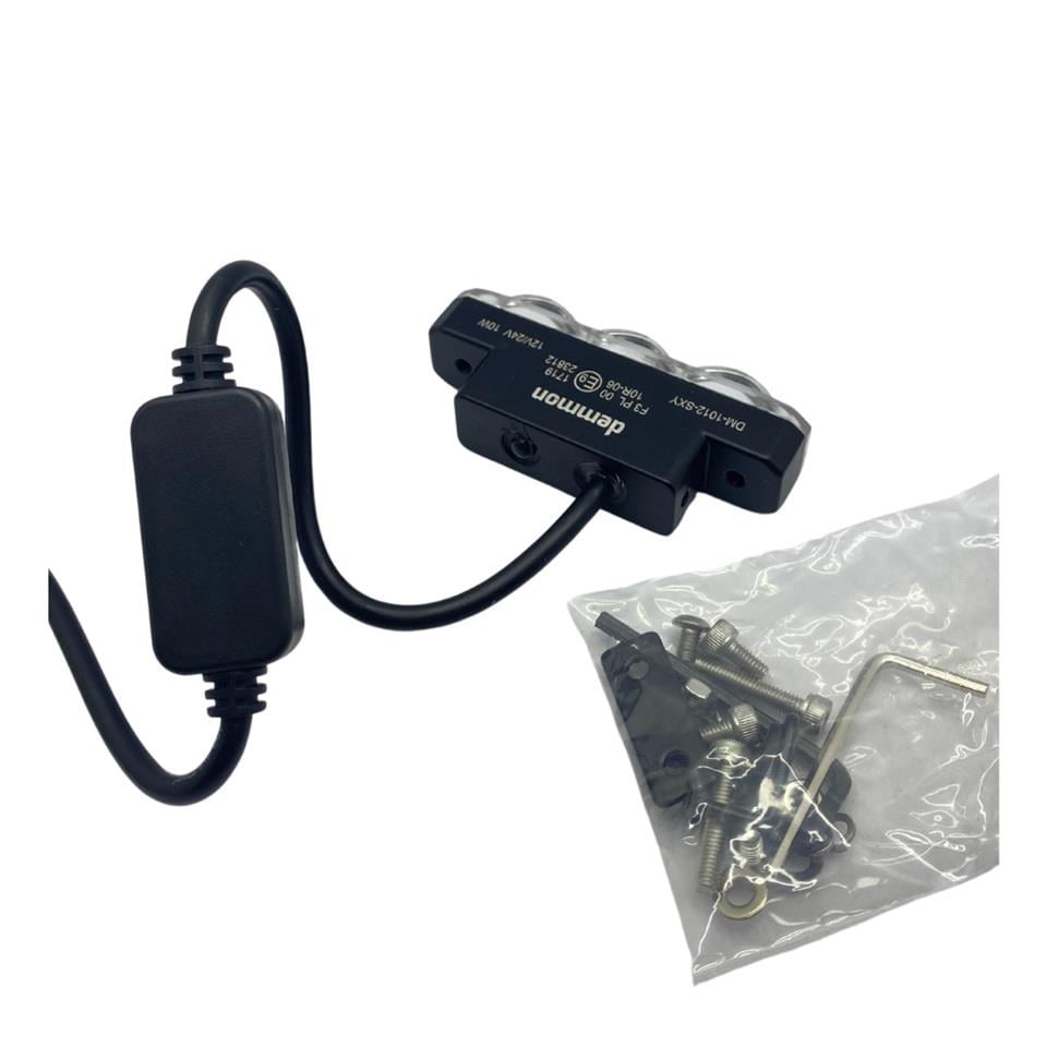 DEMMON 12V-24V LED LAMBA OFF-ROAD MERCEKLİ 3 LEDLİ 10W SARI MİNİ (80*19 MM)