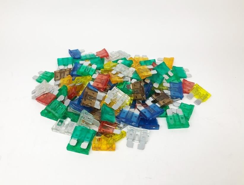 BIÇAK SİGORTA KARIŞIK (5 A*7.5 A*10 A*15 A*20 A*25 A*30 A) (100 AD) (19*19 MM)