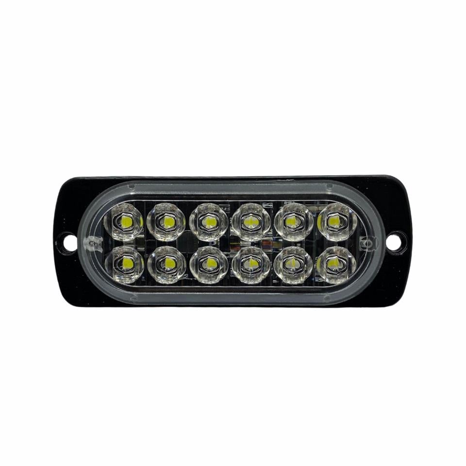 9V-36V 12 LED MİNİ BAR OFF-ROAD FONKSİYONLU ÇAKAR BEYAZ (110*40 MM)