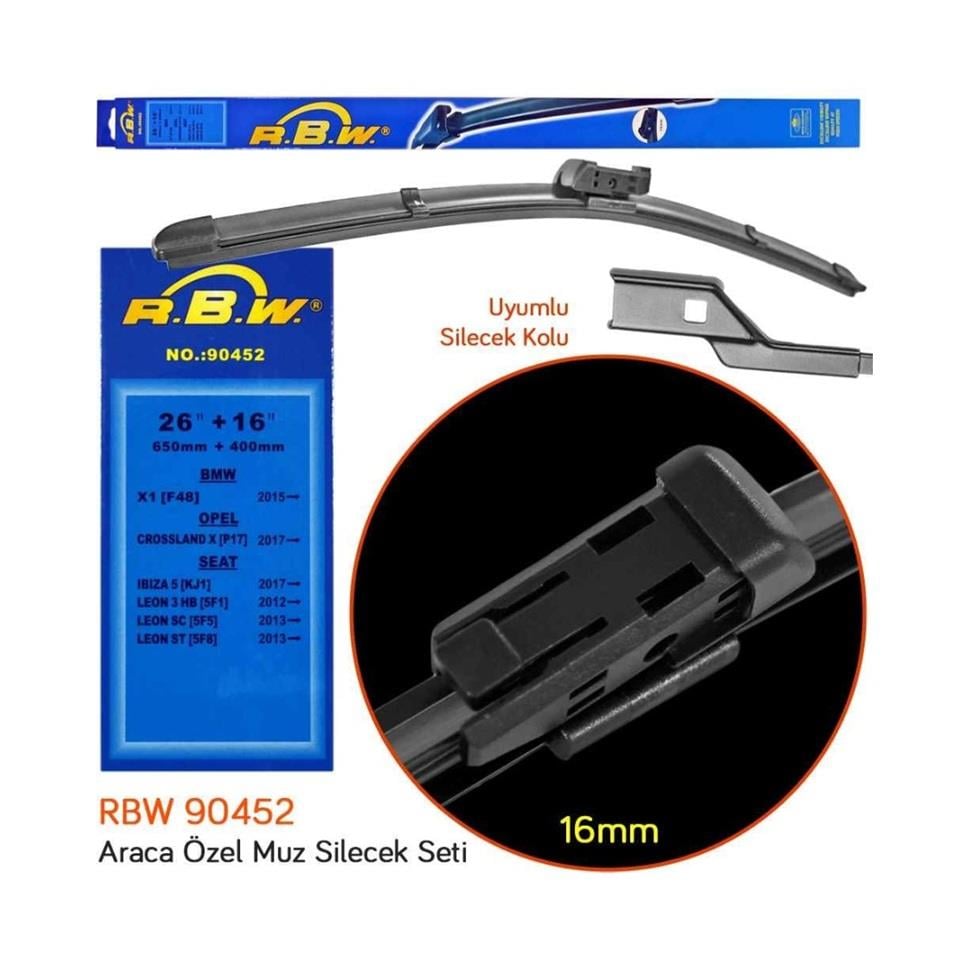 SİLECEK SÜPÜRGESİ 650/400 MM AEROTWIN BMW-CITROEN C3-HYUNDAI TUCSON-OPEL-SEAT LEON