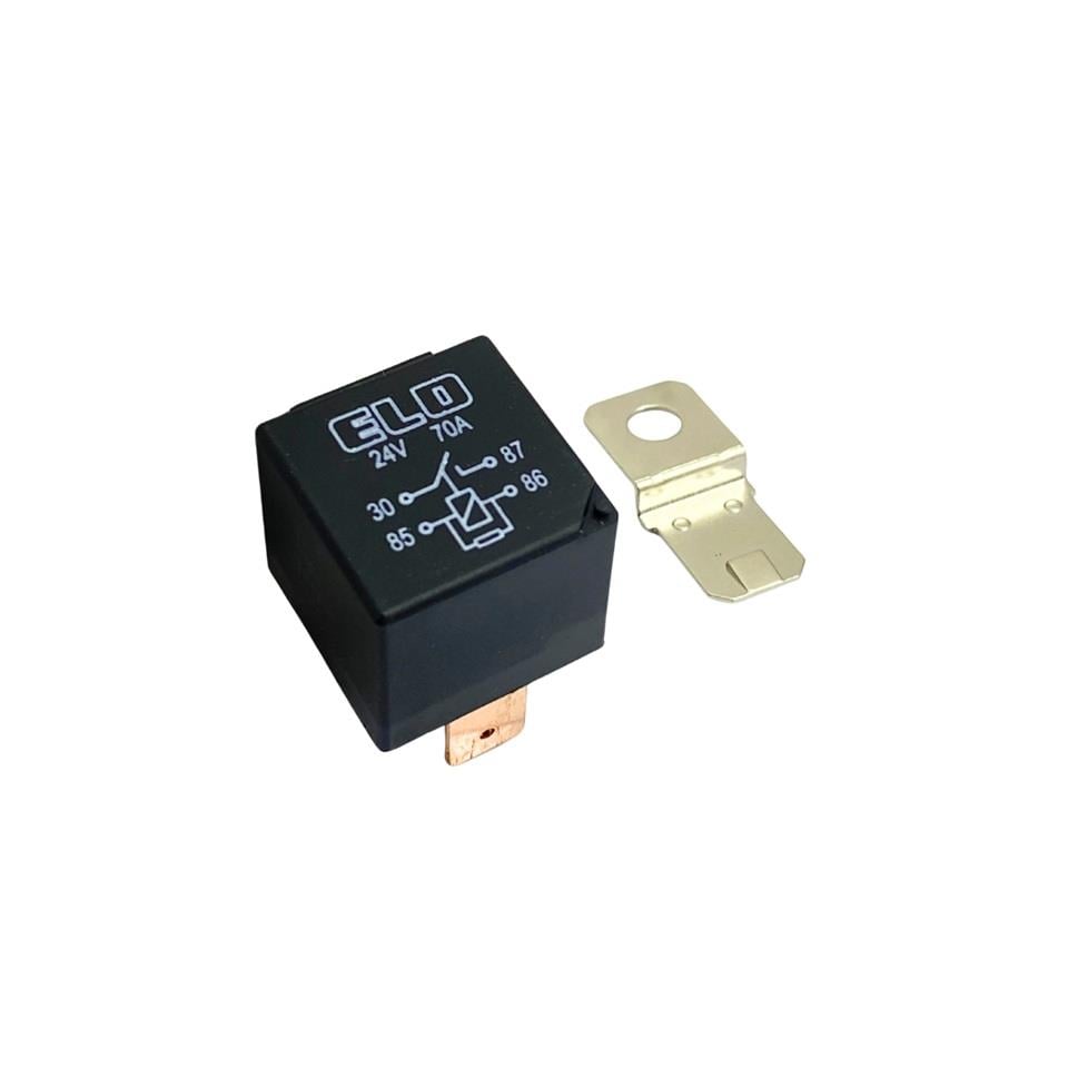 24V RÖLE 4 UÇLU 80 A (30-85-86-87) DİRENÇLİ (TOZ KORUMALI)