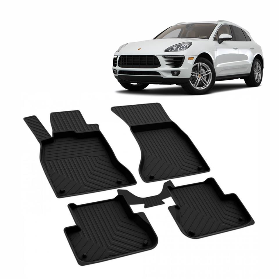 4D ARAÇ PASPASI (SİYAH) (4 PARÇA) (KAUÇUK 1.KALİTE) PORSCHE MACAN 2018 >