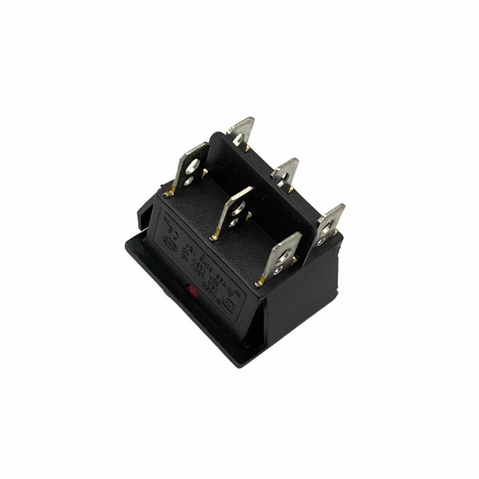 TUŞLU ANAHTAR KARE IŞIKLI (BÜYÜK BOY) (6 FİŞ) (ON-OFF-ON) (16A 250V AC / 20A 125V AC)