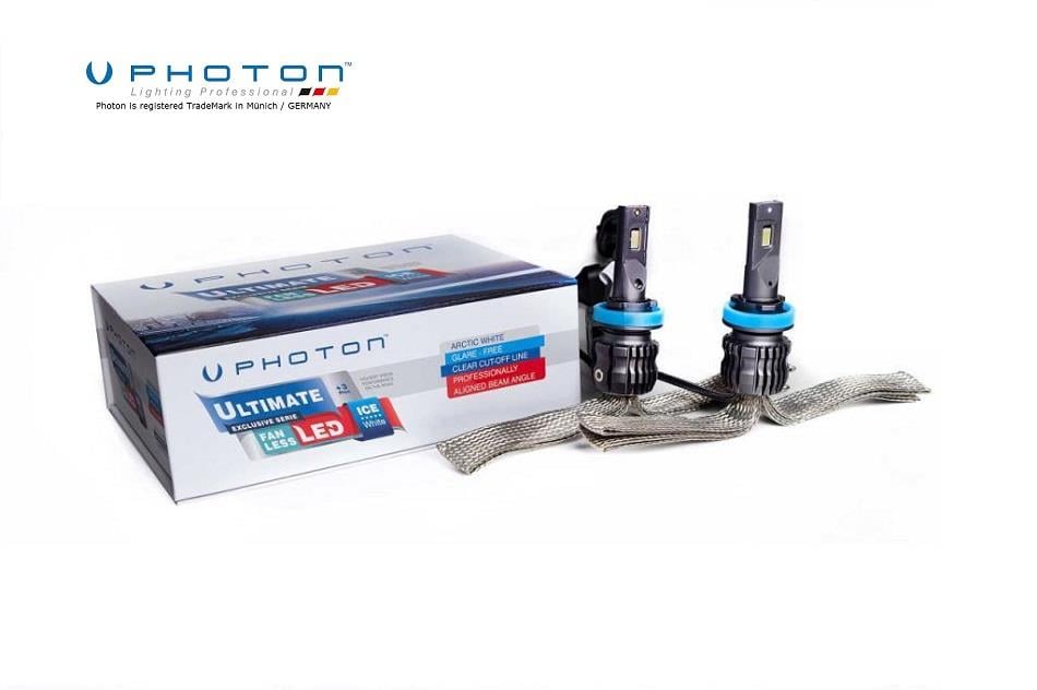 PHOTON 12V H11 CSP LED XENON FAR AMPUL SETİ 6000K 9500 LÜMEN FANSIZ CANBUS