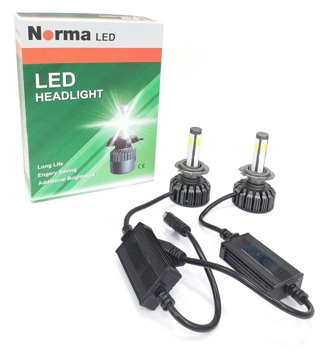 NORMA 9V-32V H7 XENON LED FAR AMPUL SETİ 4 ÇİPLİ 6000K 8000 LÜMEN COB LED