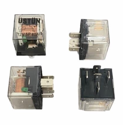 12V RÖLE 5 UÇLU 40 A IŞIKLI (ŞEFFAF) (ÇİFT PLATİN) (30-85-86-87-87a)