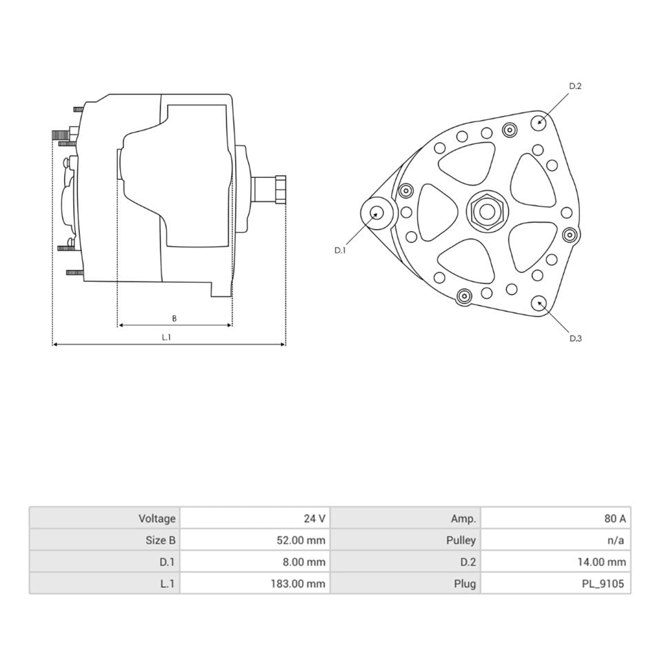 24V ALTERNATÖR DİNAMO BOSCH TİPİ 55 A (L) VOLVO