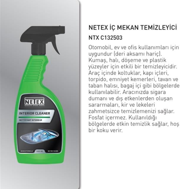 OTO TEMİZLİK SPREYİ (İÇ MEKAN) (ÇOK AMAÇLI) (500 ML)