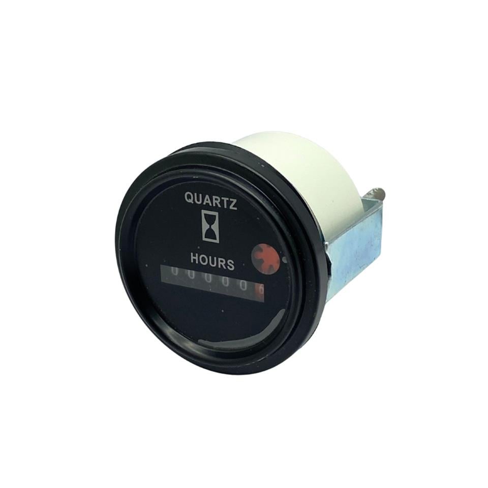 6V-80V MOTOR ÇALIŞMA SAATİ 52 MM SİYAH
