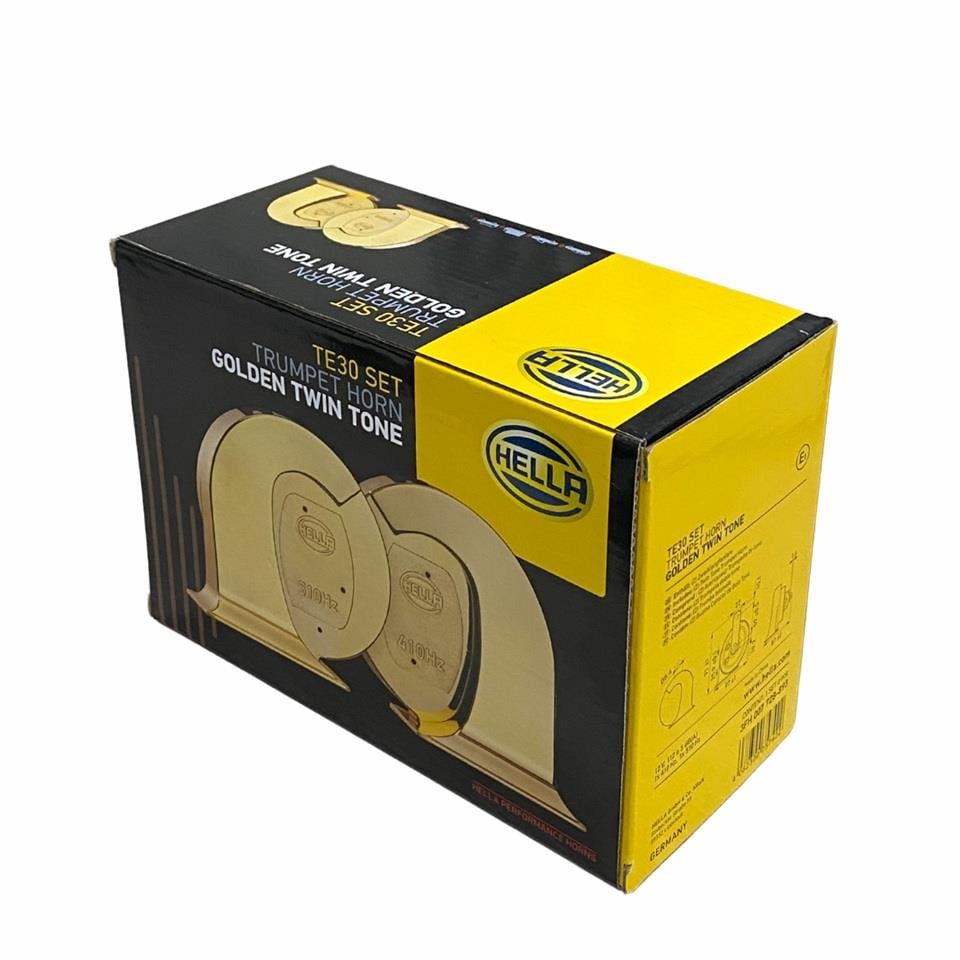 HELLA 12V DADAT KORNA 60W 112 dB 410/510 HZ (2 FİŞLİ) (ALTIN RENGİ) TAKIM TE30