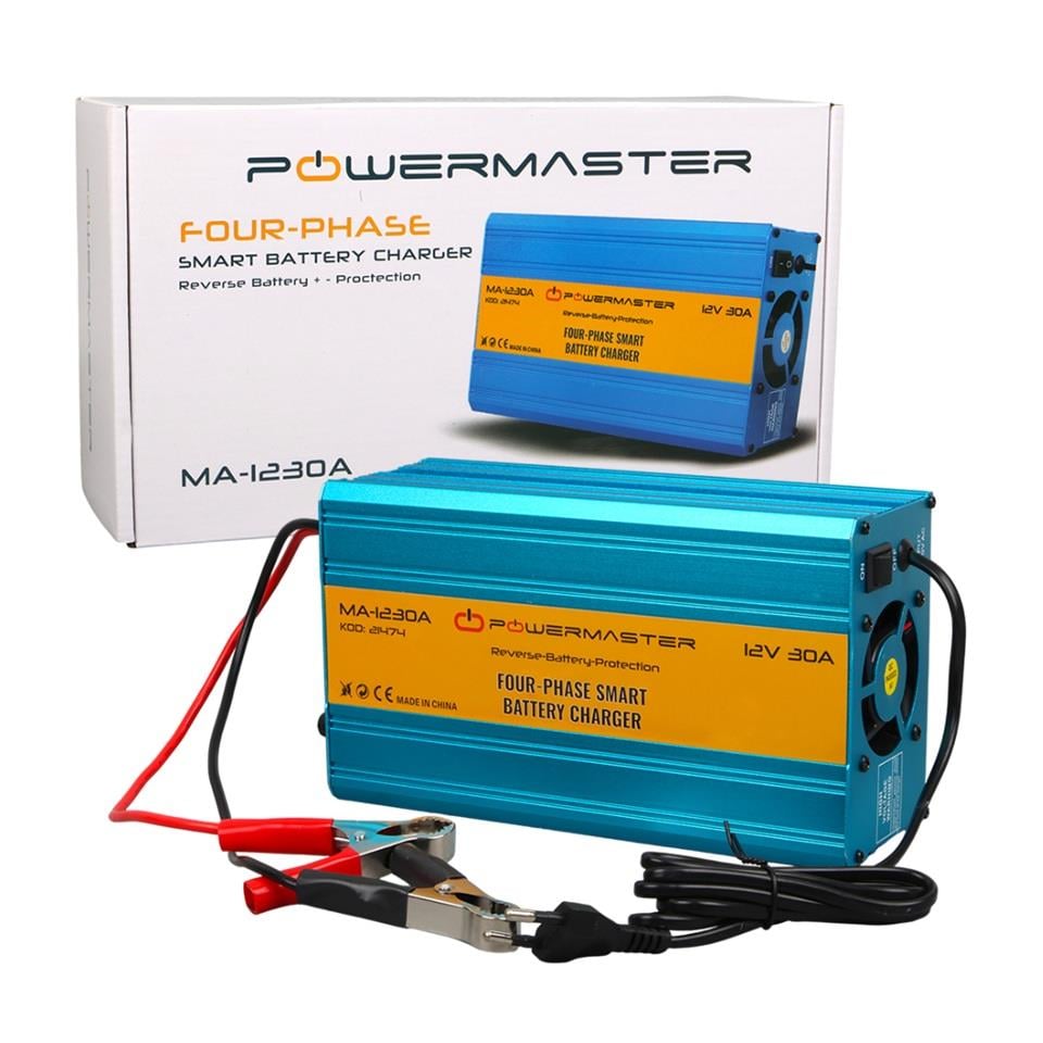 PM-1220 12V ŞARJ REDRESÖRÜ (AKILLI AKÜ ŞARJ CİHAZI) OTOMATİK 30 A