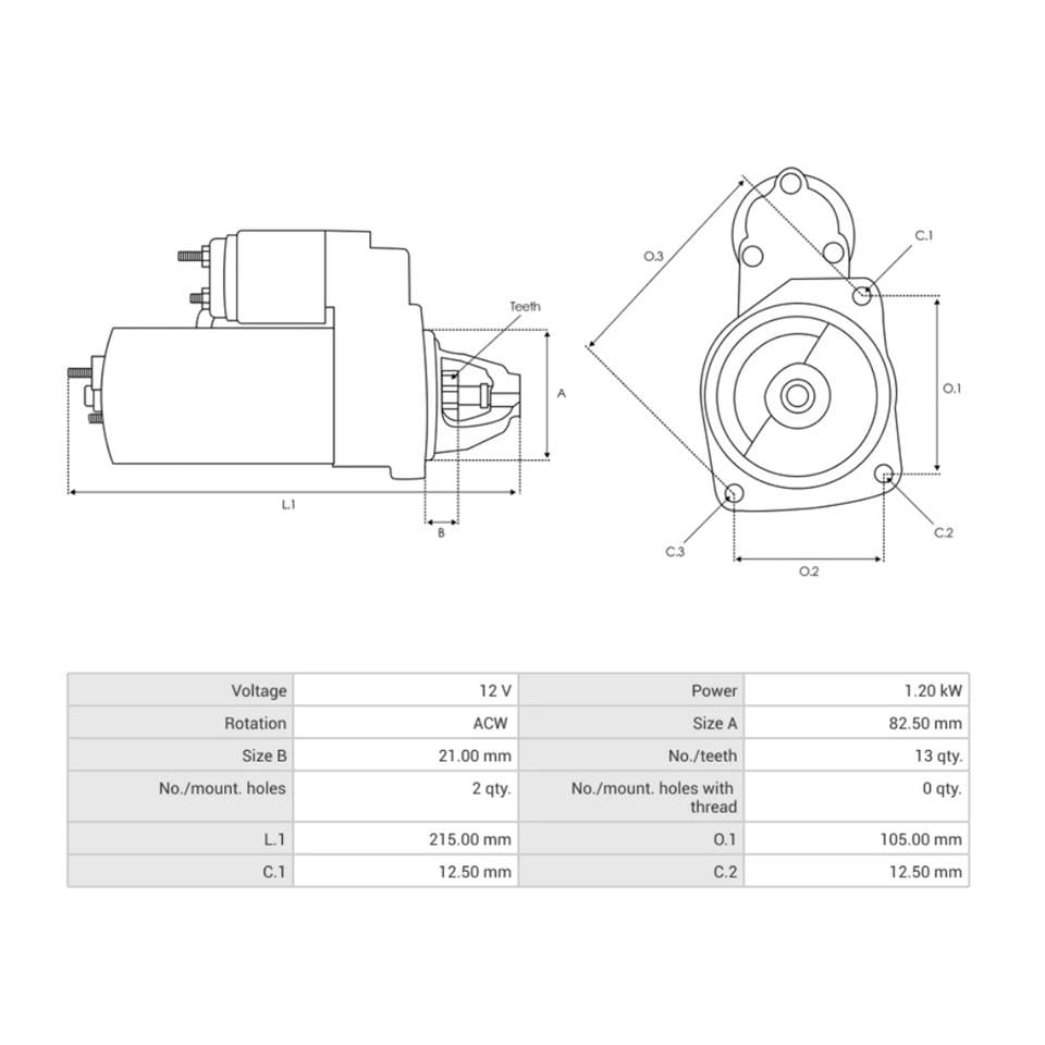 12V MARŞ MOTORU ISKRA TİPİ 13 DİŞ 1.2 KW BUKH MOTOR-MARİN