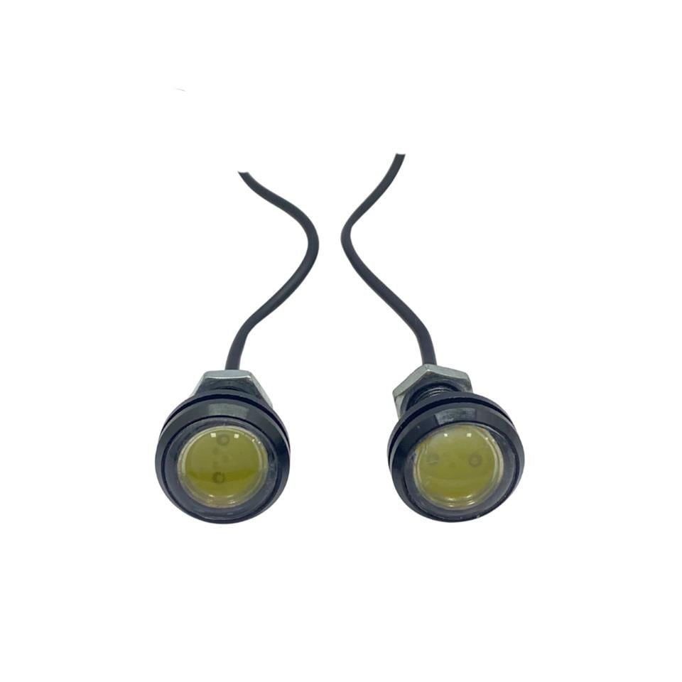 12V GÜNDÜZ SÜRÜŞ-AYNA ALTI LED BEYAZ (MERCEKLİ) (9/22 MM) (2 AD)