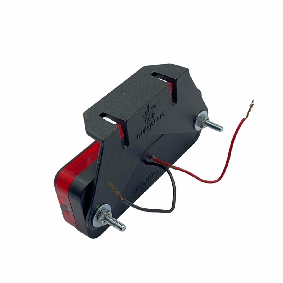 12V-24V YAN İKAZ LAMBASI DORSE SİDE MARKER KIRMIZI (8 LEDLİ) (100*40 MM)
