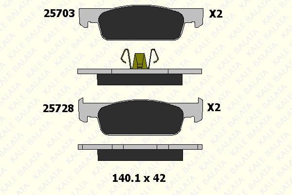 KALE ÖN FREN BALATASI  DACIA LOGAN MCV/SANDERO-RENAULT CLIO IV 2012 >