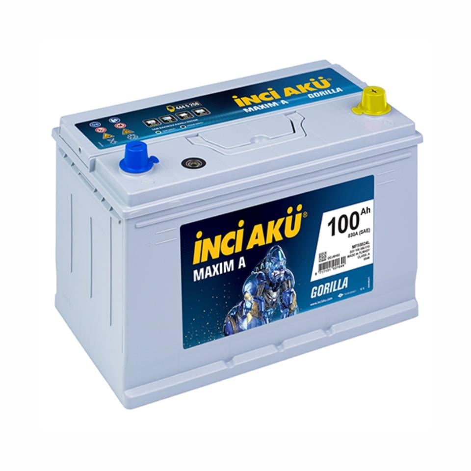 İNCİ 12V 100 AH AKÜ MAXIM A GORILLA 830 A (EN) (306*175*224)