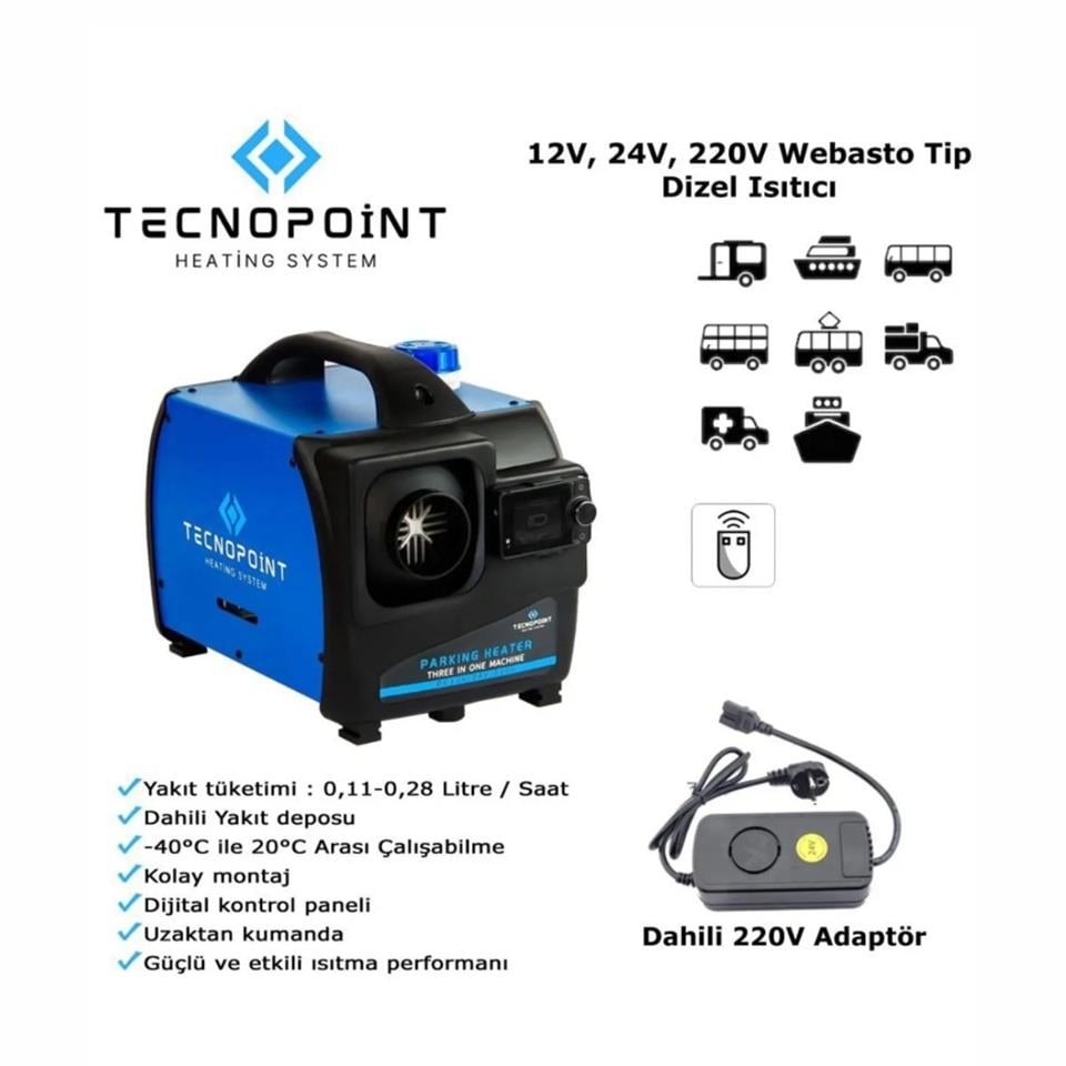 12V-24V-220V ÇANTA TİPİ DİZEL ISITICI D4 5 KW WEBASTO