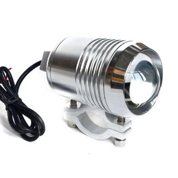 12V LAMBA MERCEKLİ BEYAZ YUVARLAK LED 3 FONKSİYONLU ÇAKARLI (UNIVERSAL)