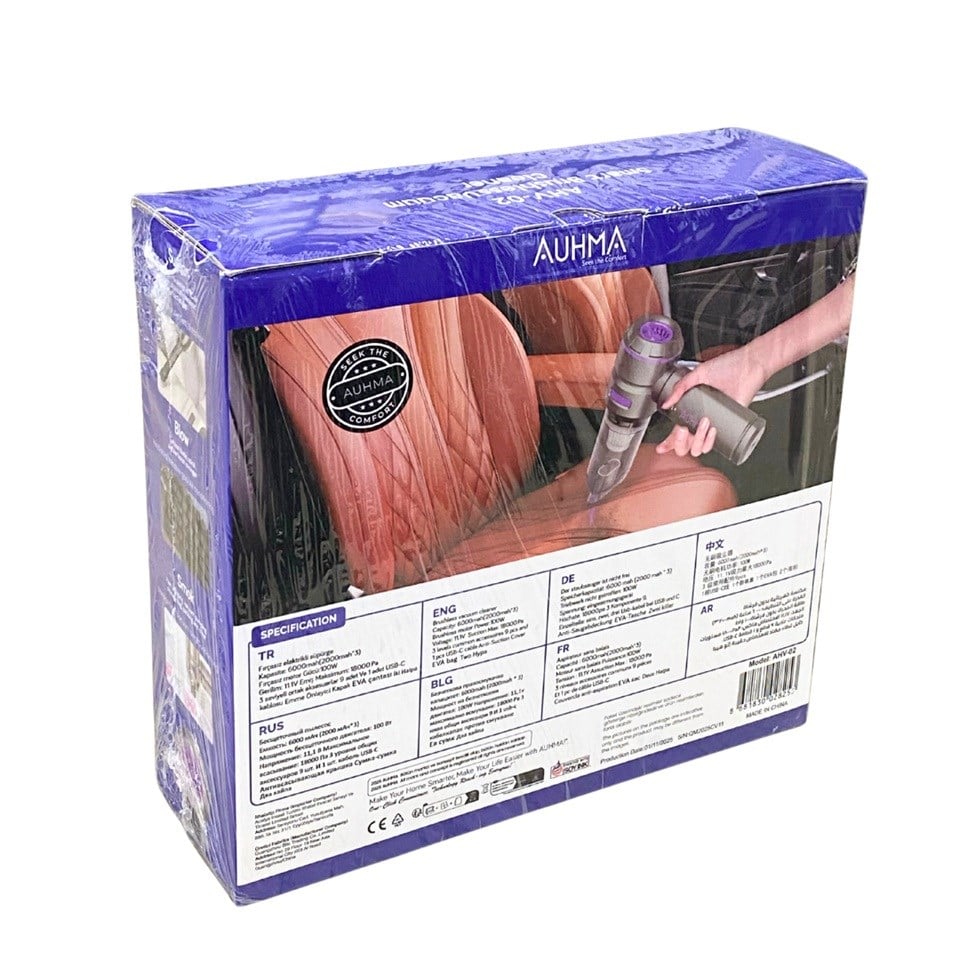 12V ARAÇ SÜPÜRGESİ 100W (KABLOSUZ ŞARJLI) (3 KADEMELİ) 