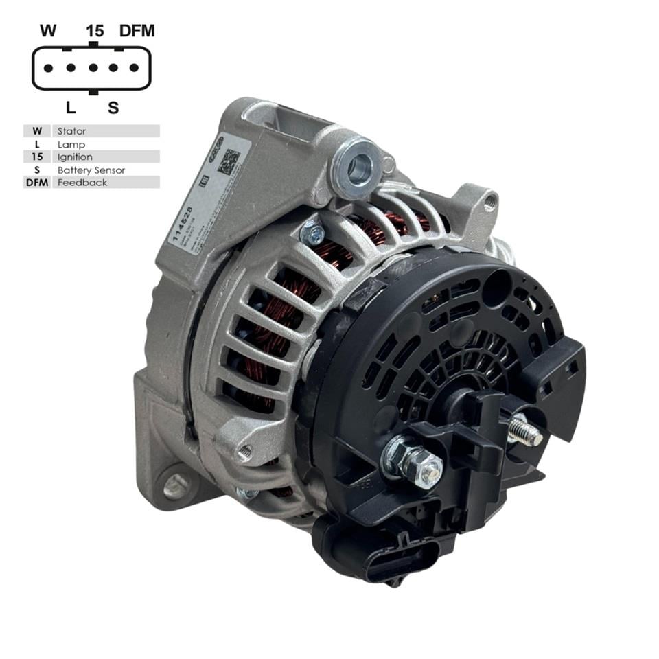 CARGO 24V ALTERNATÖR DİNAMO 120 A (5 FİŞ SOKETLİ) (W-L-15-S-DFM) DAF-MAN TGA/TGL/TGM/TGS