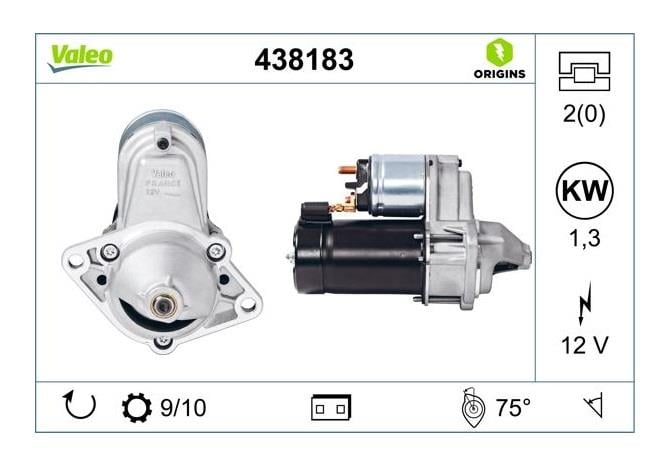 VALEO 12V MARŞ MOTORU 10 DİŞ 1.3KW CHEVROLET AVEO/KALOS/LACETTİ-DAEWOO-OPEL COMBO/CORSA/ASTRA/VECTRA