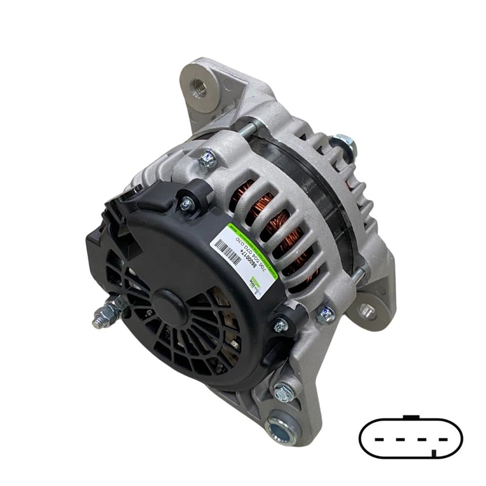 24V ALTERNATÖR DİNAMO DELCO TİPİ  70 A (SOKETLİ 4 FİŞ) 24SI CUMMINS MOTOR
