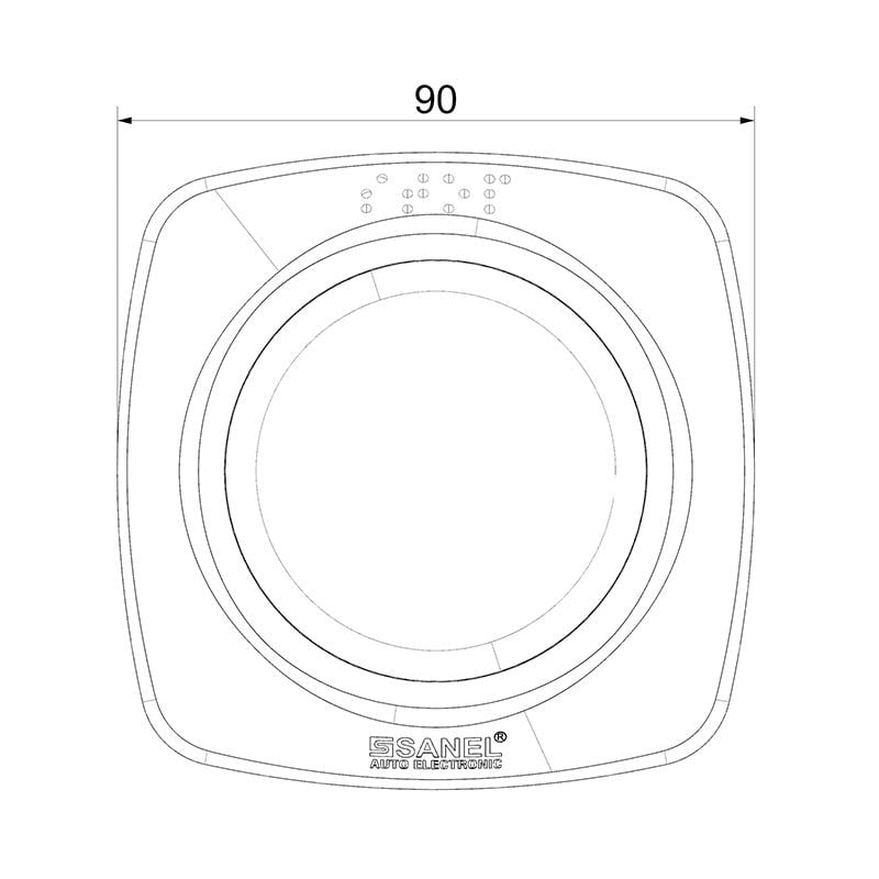 SANEL 9V-32V DOKUNMATIK BUTON (BUZZERLİ) (ENGELLİ) (MAVİ) (90*90 MM)