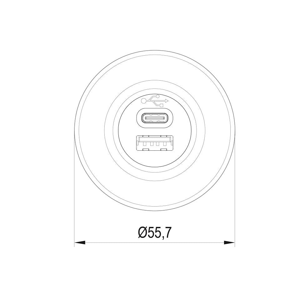 SANEL 12V-24V TELEFON ŞARJ CİHAZI (USB+TYPE-C) (1A X 2) (YEŞİL LED IŞIK)