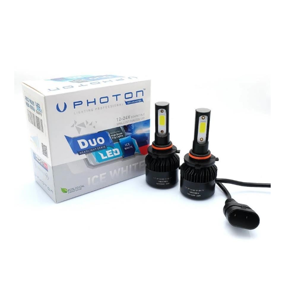 PHOTON 12V HB3 9005 COB LED XENON FAR AMPUL SETİ 6000K 6000 LÜMEN